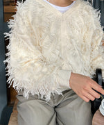 前後2WAYシャギーニットトップス