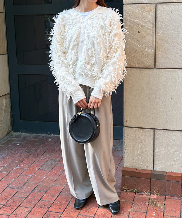 前後2WAYシャギーニットトップス