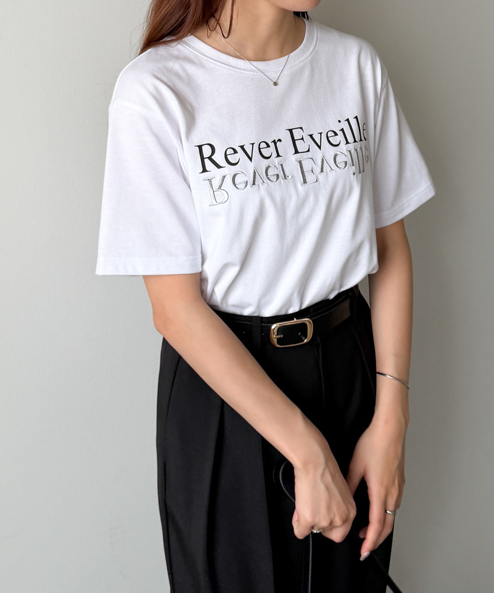 ロゴプリント刺しゅうＴシャツ