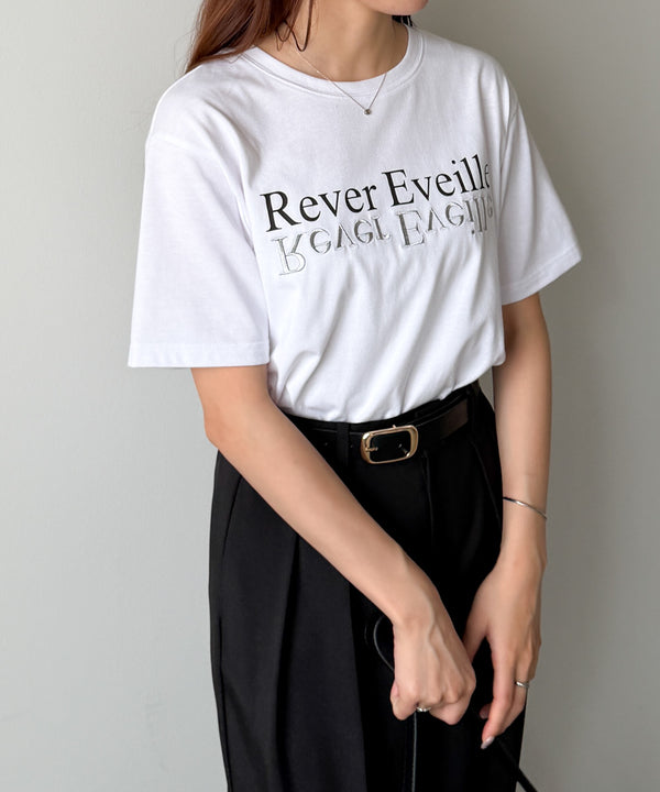 ロゴプリント刺しゅうＴシャツ