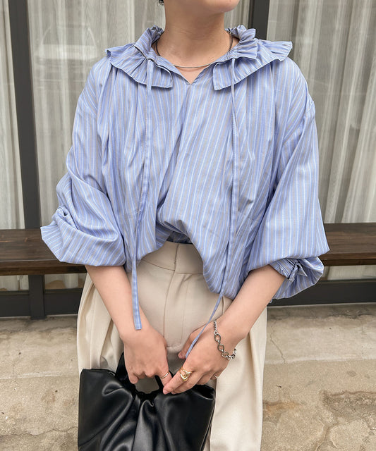 ギャザーフリルブラウス