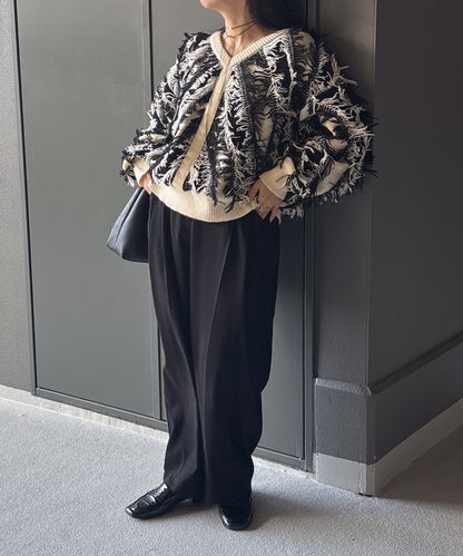 前後2WAYシャギーニットトップス