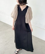 袖ボリュームポンチワンピース