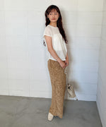 コード刺繍ベロアスカート