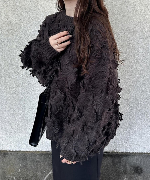 fringe knit tops