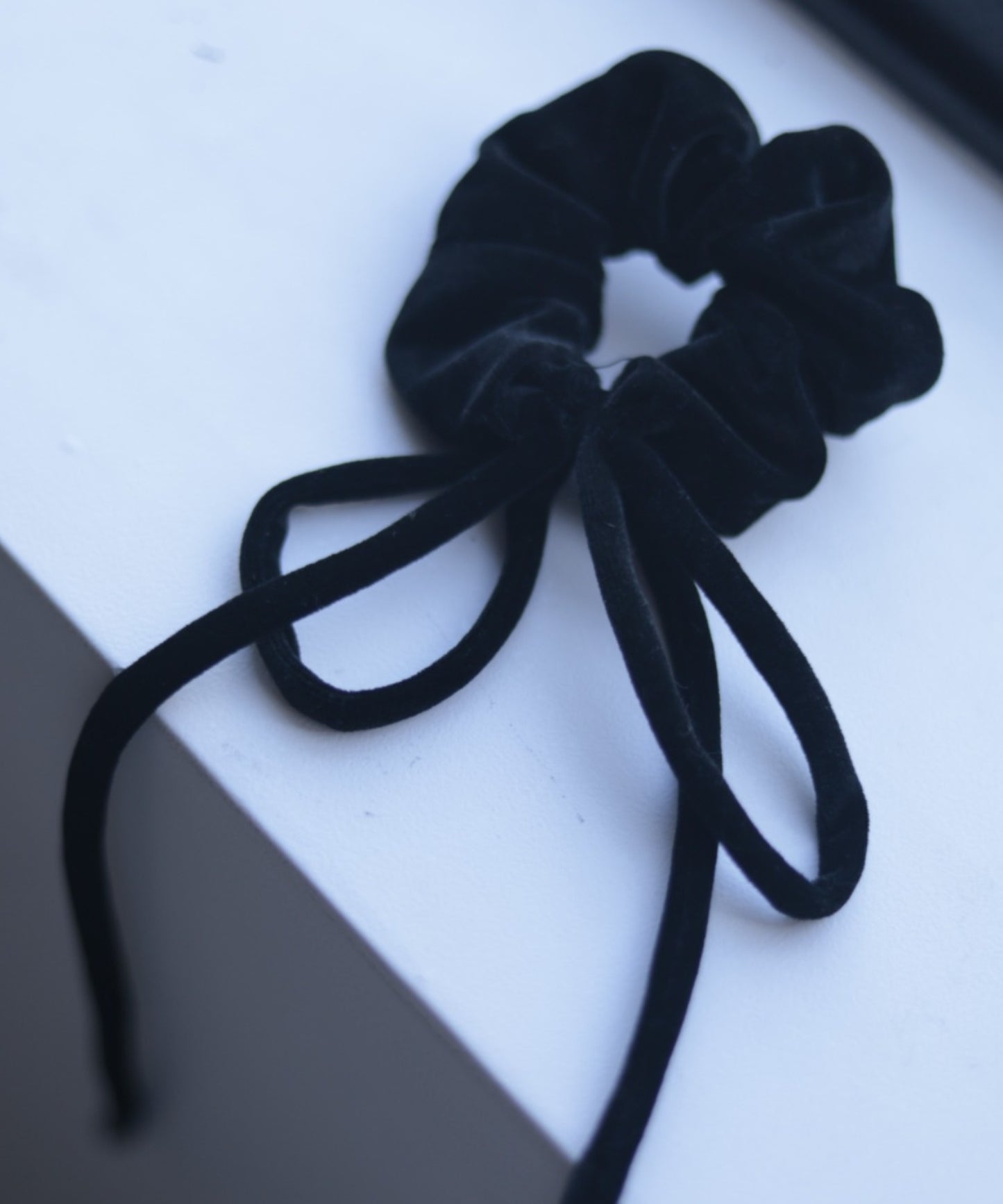 velor ribbon scrunchie