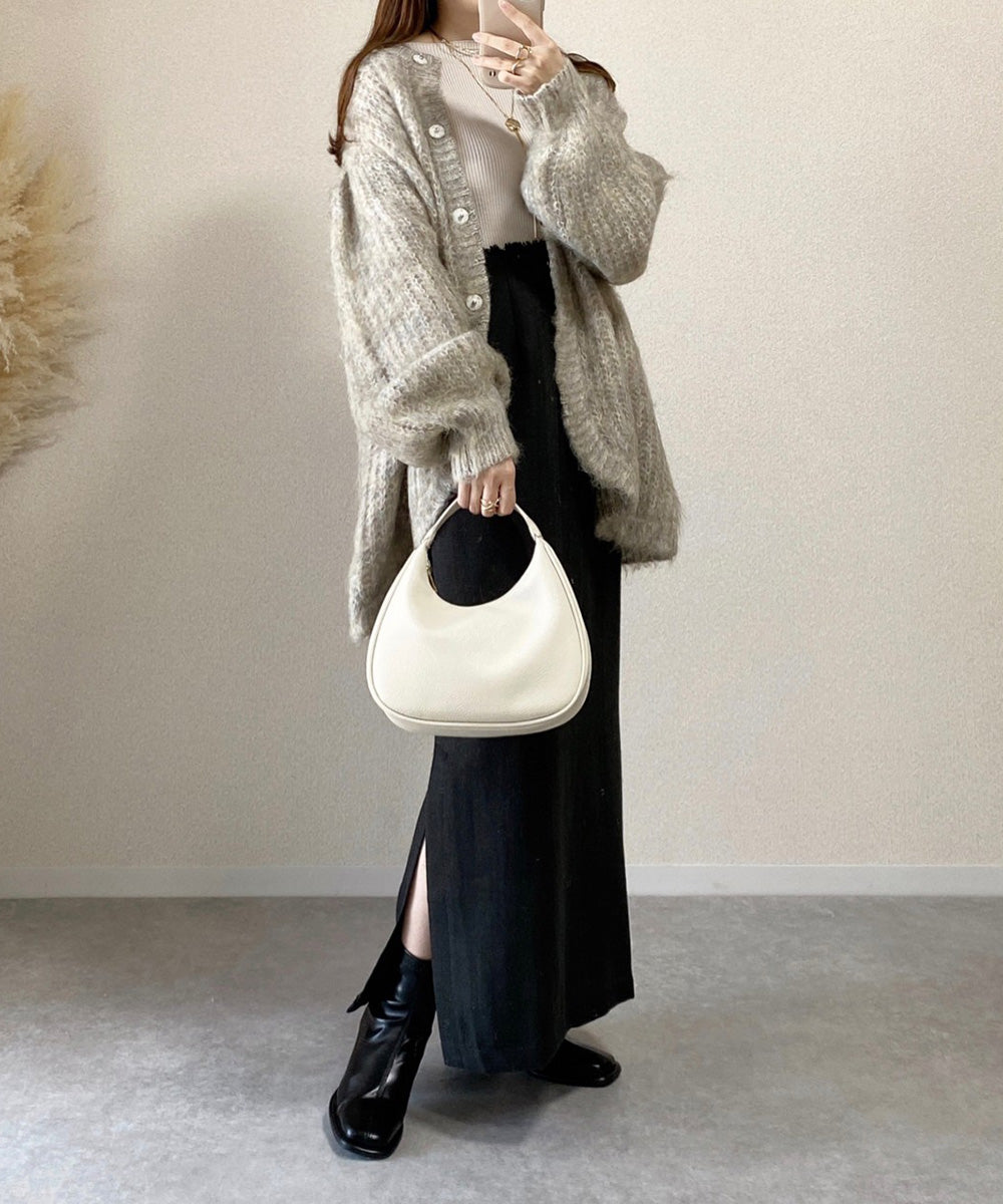 MOHAYALIKE SHAGGY KNIT CARDIGAN