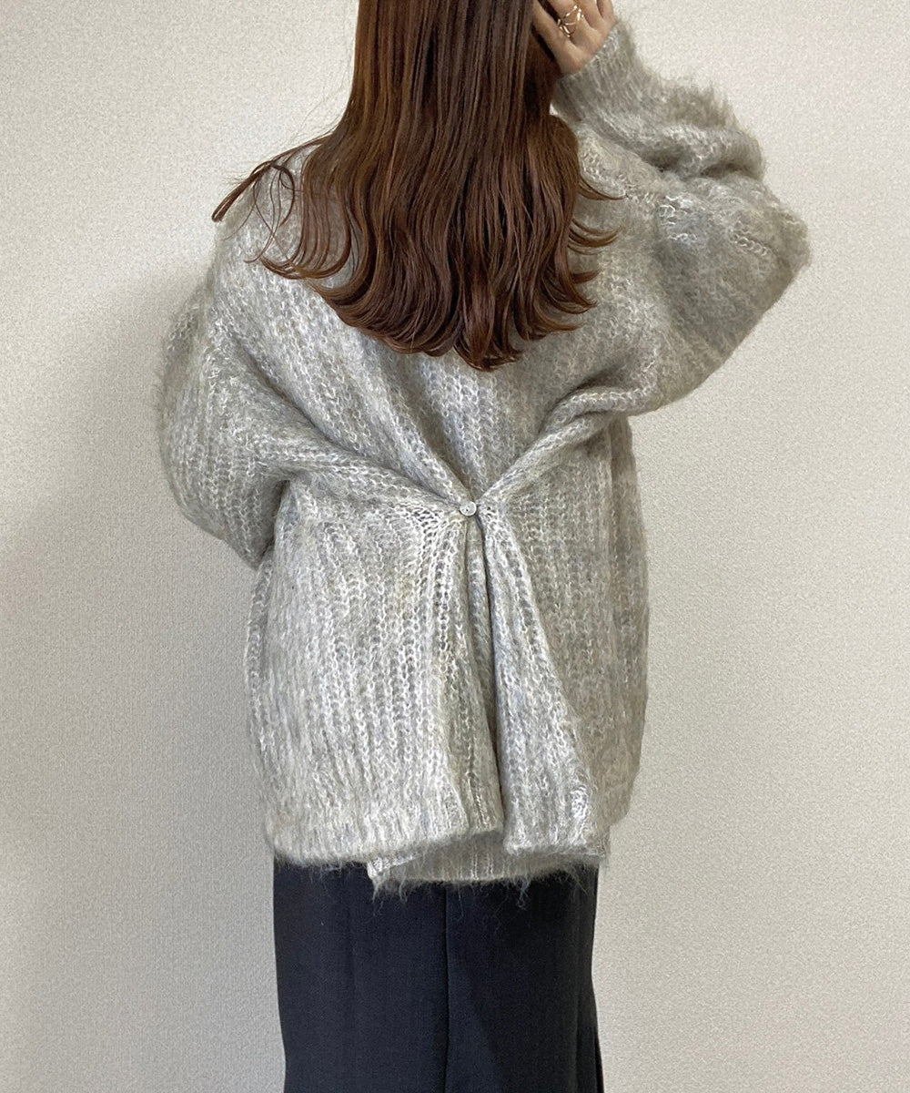 MOHAYALIKE SHAGGY KNIT CARDIGAN