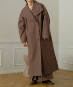 SHAWL COLLAR STAND NECK LONG COAT