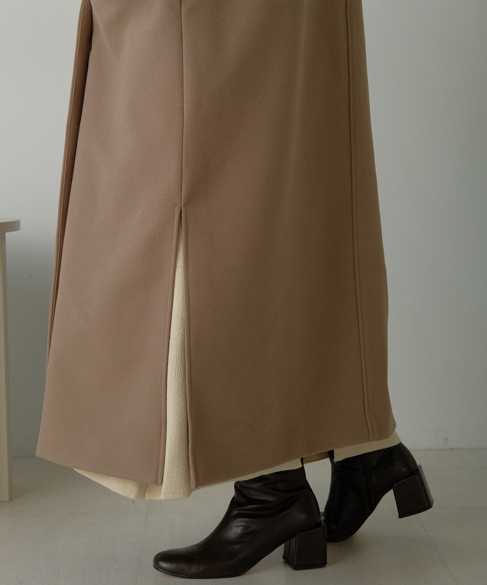 SHAWL COLLAR STAND NECK LONG COAT