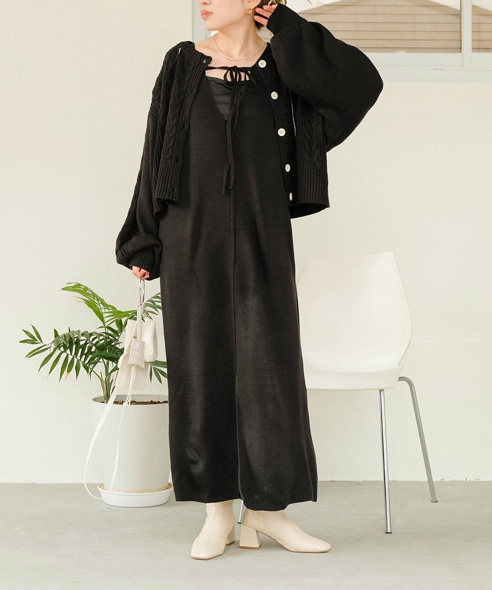CARDIGAN + KNITONEPIECE SET