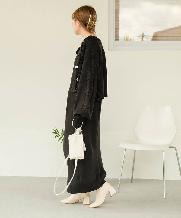 CARDIGAN + KNITONEPIECE SET