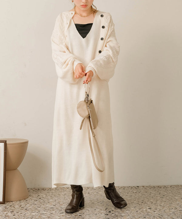 CARDIGAN + KNITONEPIECE SET