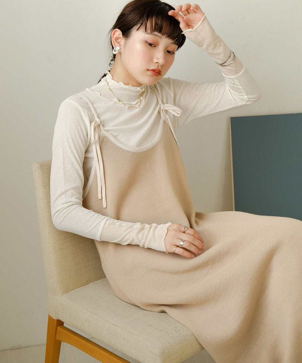 2WAY CAMISOLE KNIT ONEPIECE