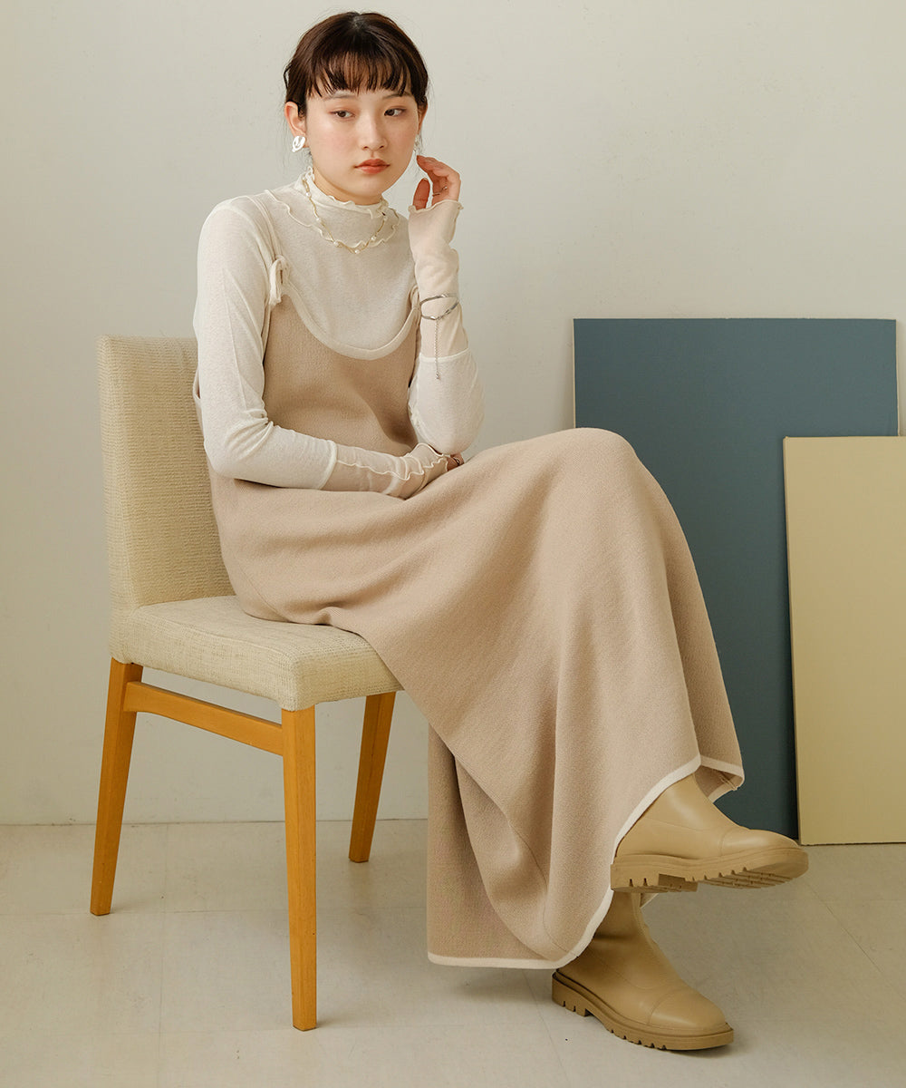 2WAY CAMISOLE KNIT ONEPIECE