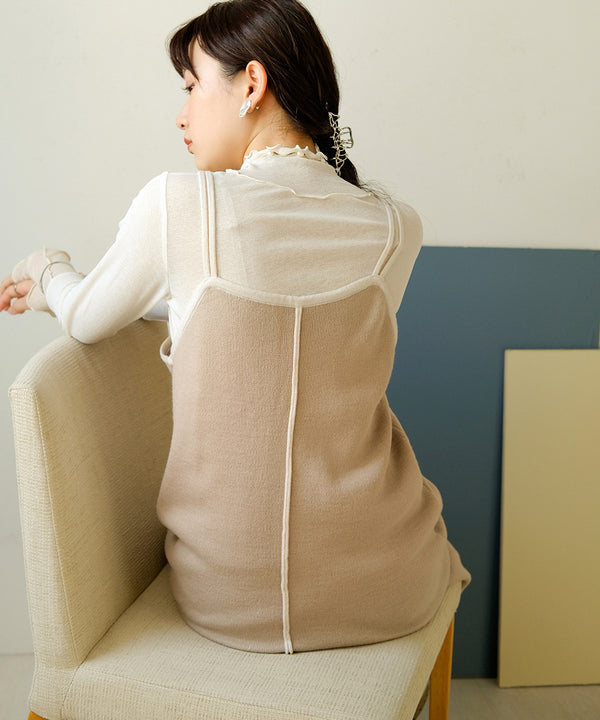 2WAY CAMISOLE KNIT ONEPIECE