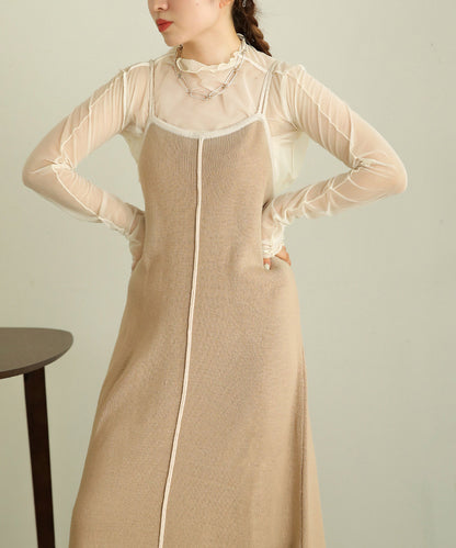 2WAY CAMISOLE KNIT ONEPIECE