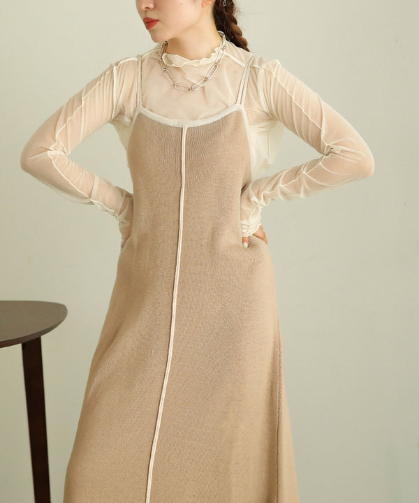2WAY CAMISOLE KNIT ONEPIECE