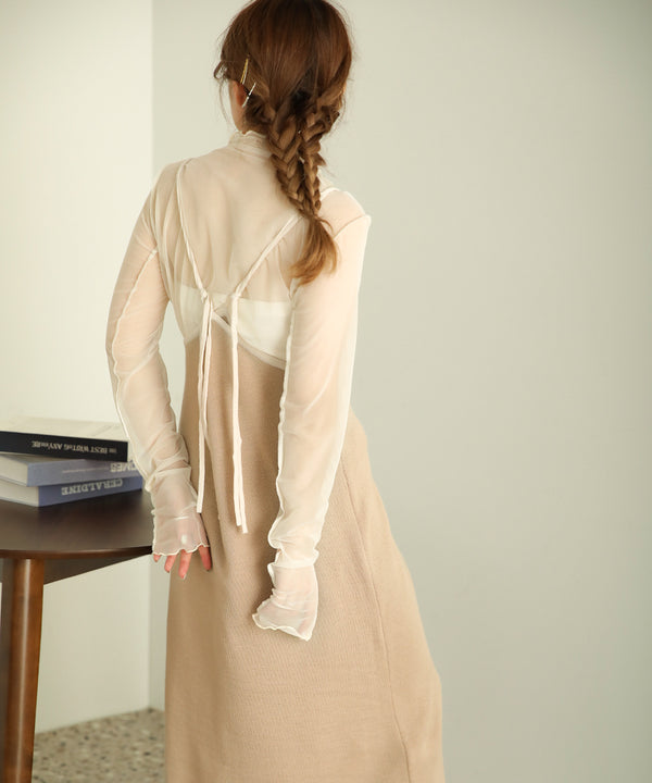 2WAY CAMISOLE KNIT ONEPIECE
