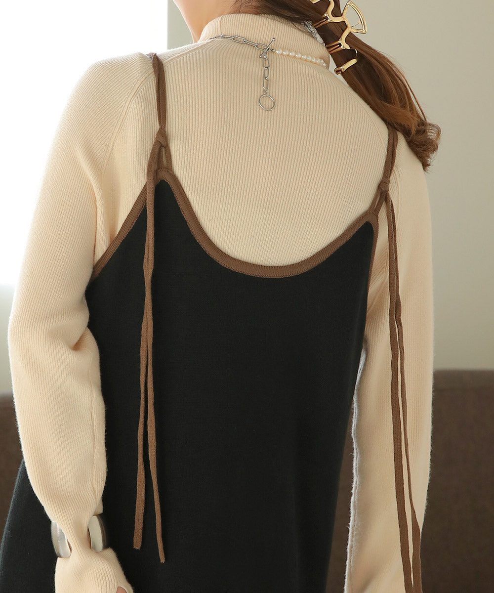 2WAY CAMISOLE KNIT ONEPIECE