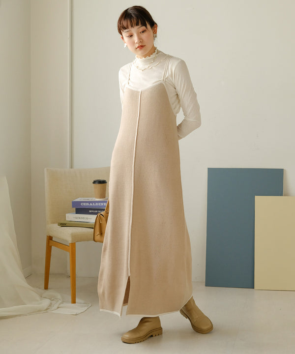 2WAY CAMISOLE KNIT ONEPIECE