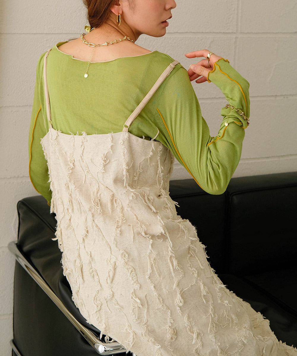 双色 MELLOW SWITTING 透明上衣