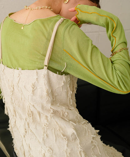 双色 MELLOW SWITTING 透明上衣