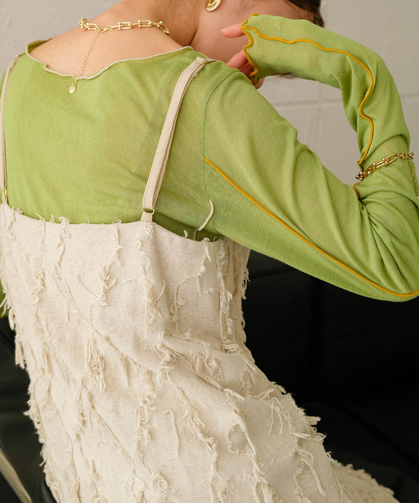 双色 MELLOW SWITTING 透明上衣