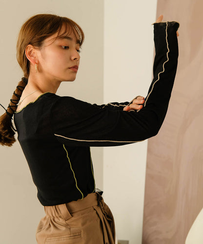 双色 MELLOW SWITTING 透明上衣