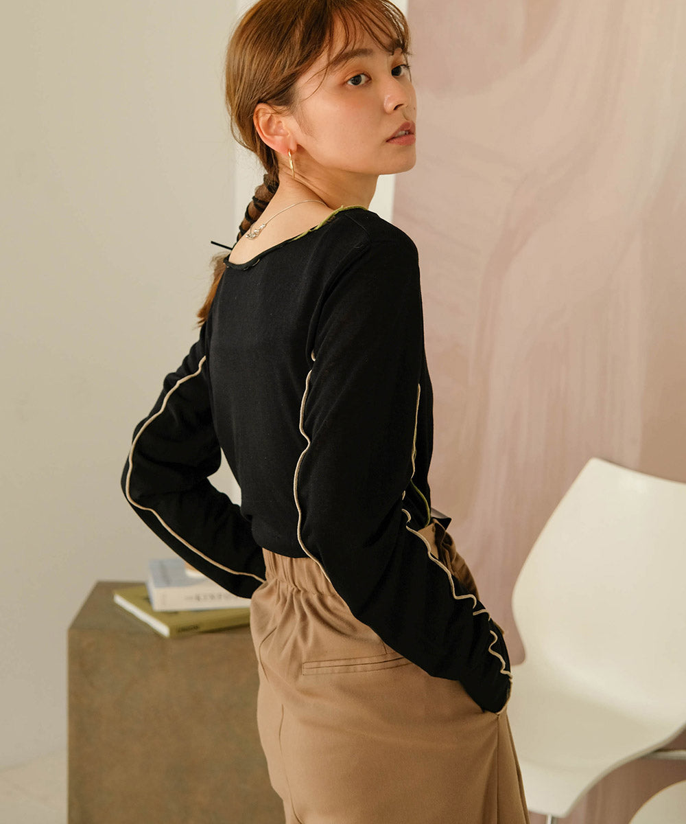 双色 MELLOW SWITTING 透明上衣