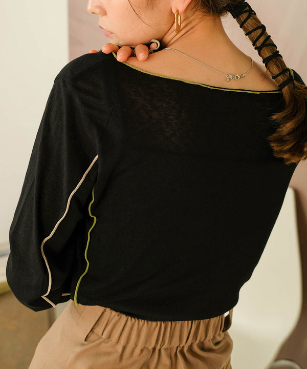 双色 MELLOW SWITTING 透明上衣