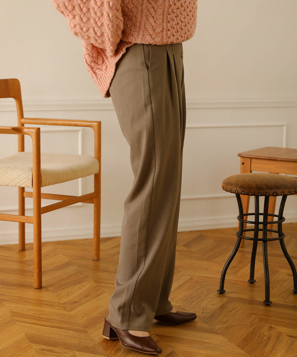BUTTON FLY HIGH WEST PANTS