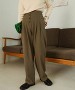 BUTTON FLY HIGH WEST PANTS