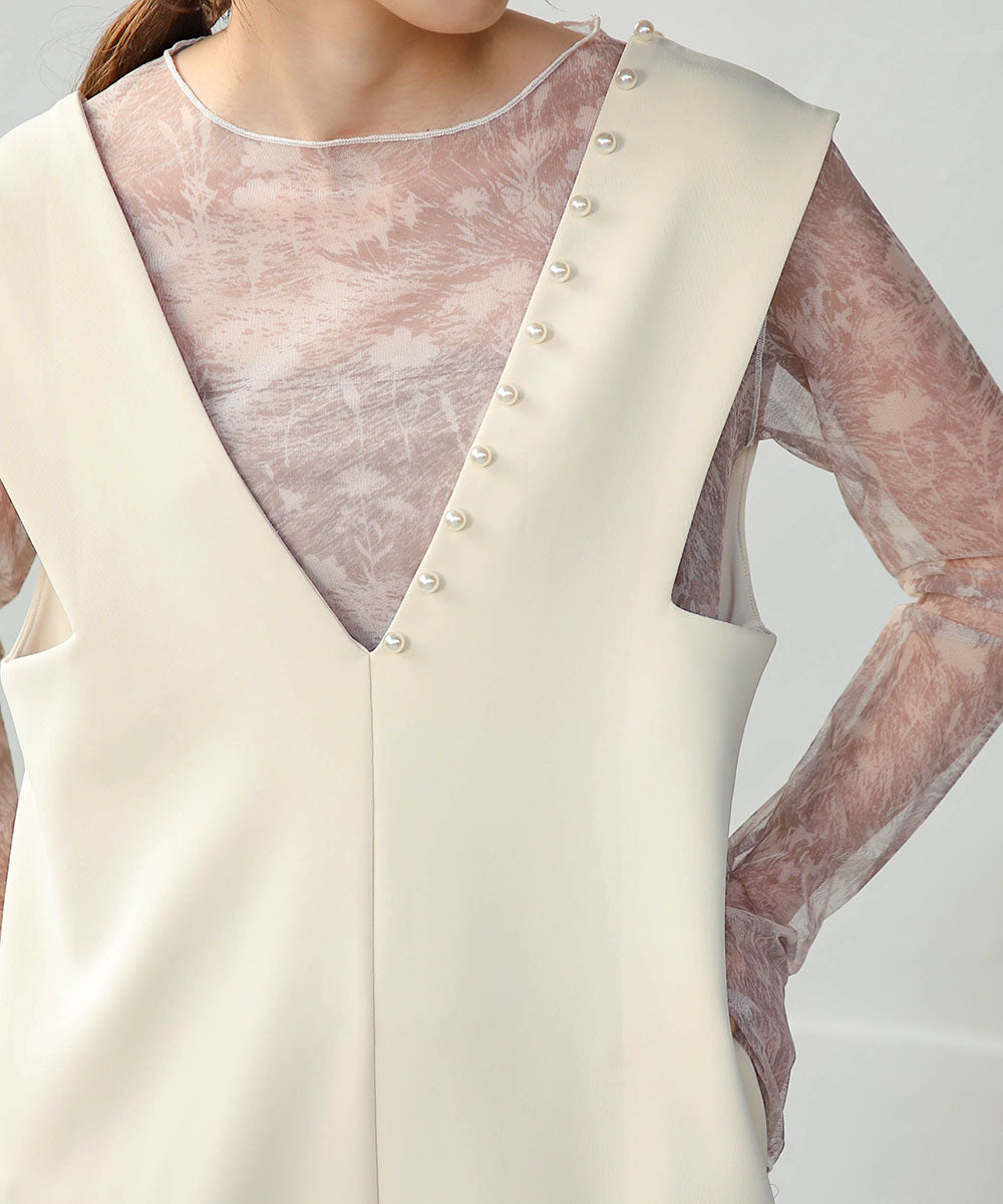 NUANCE PRINT SHEER TOPS