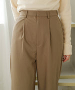 HIGH WAIST BELT SET TAPERED PANTS
