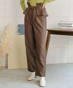 HIGH WAIST BELT SET TAPERED PANTS