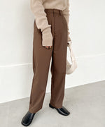 HIGH WAIST BELT SET TAPERED PANTS