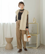 HIGH WAIST BELT SET TAPERED PANTS
