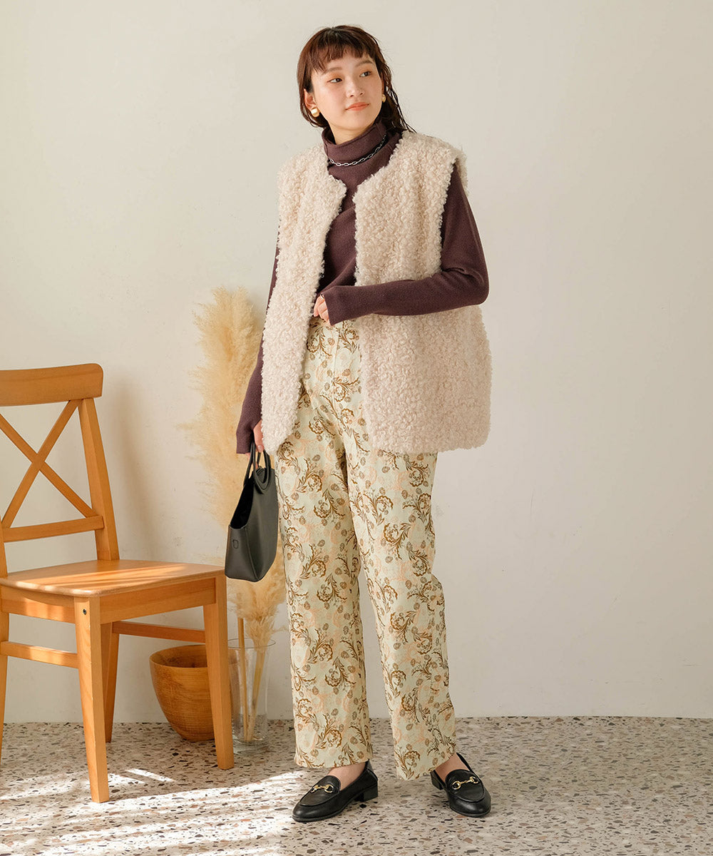 REVERSIBLE JACQUARD PANTS