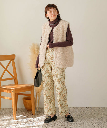 REVERSIBLE JACQUARD PANTS