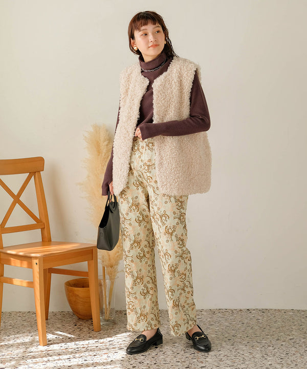 REVERSIBLE JACQUARD PANTS