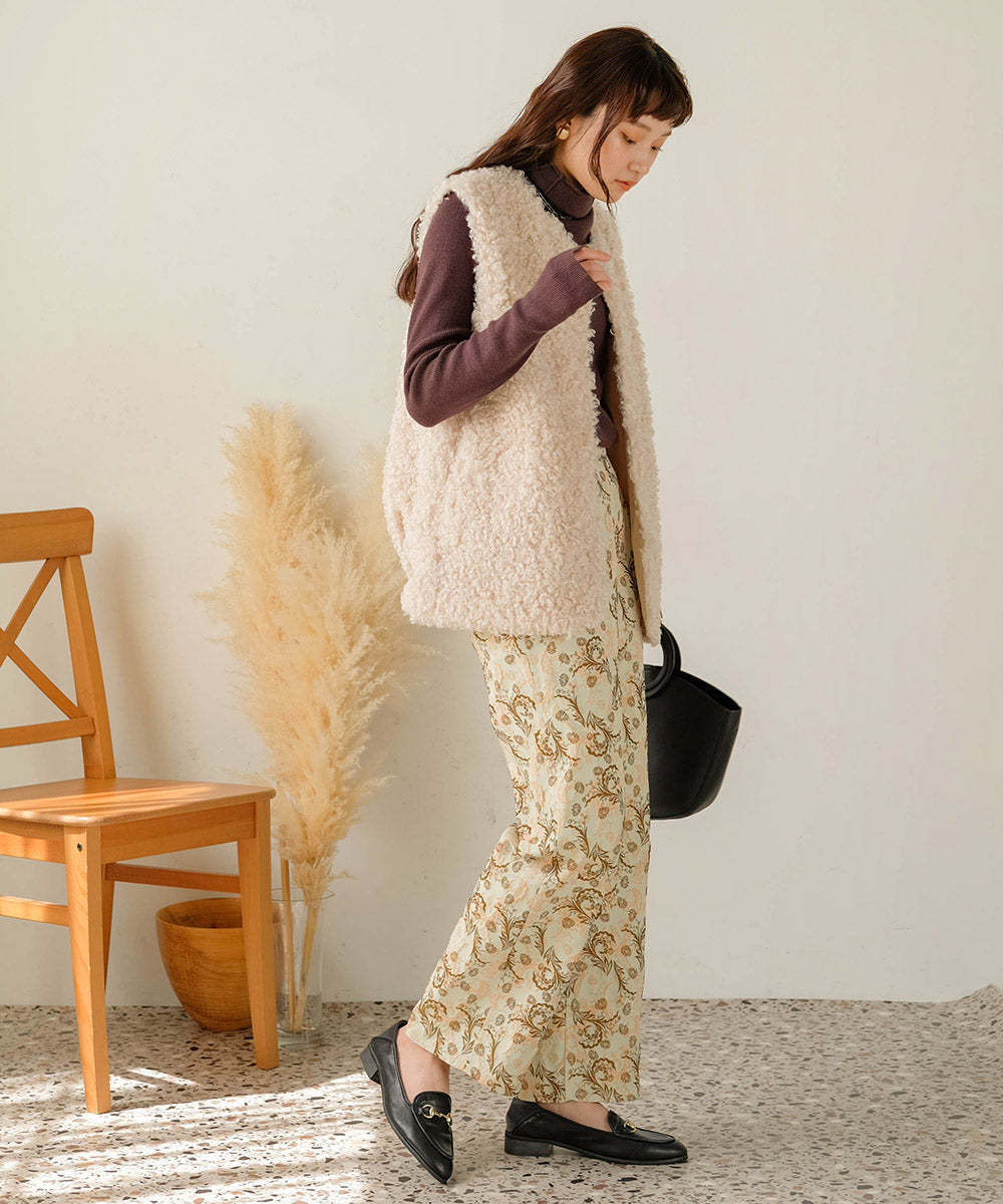 REVERSIBLE JACQUARD PANTS