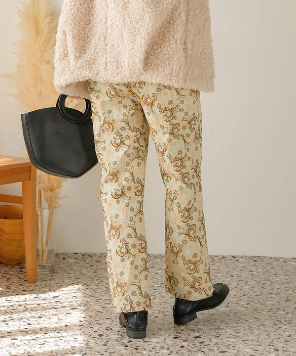 REVERSIBLE JACQUARD PANTS