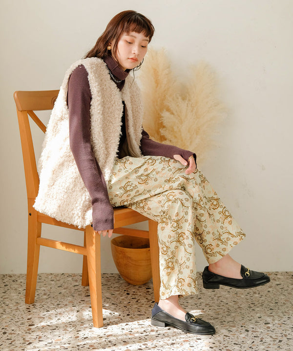 REVERSIBLE JACQUARD PANTS