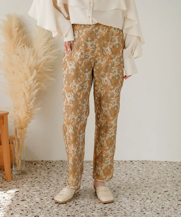 REVERSIBLE JACQUARD PANTS
