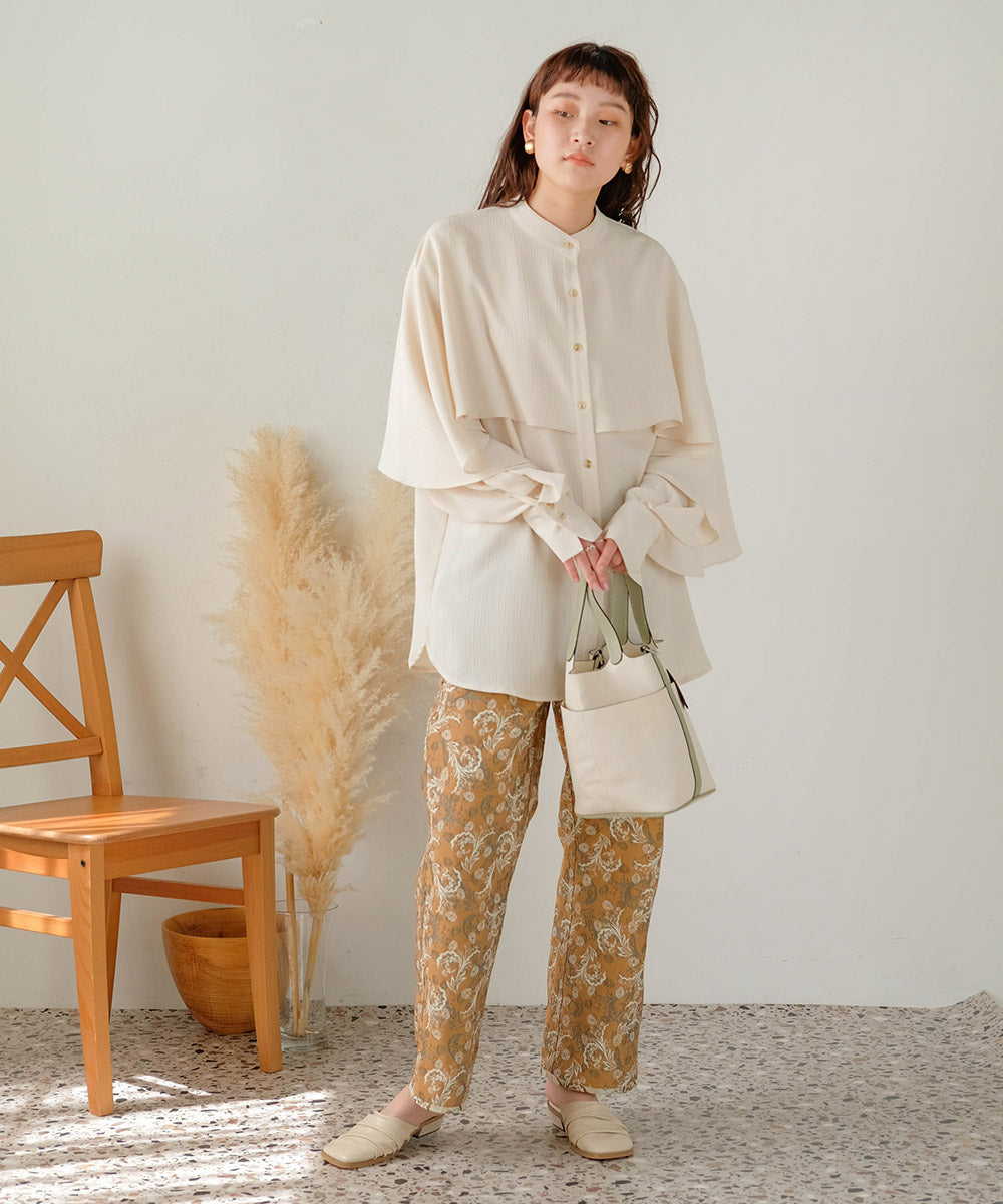 REVERSIBLE JACQUARD PANTS