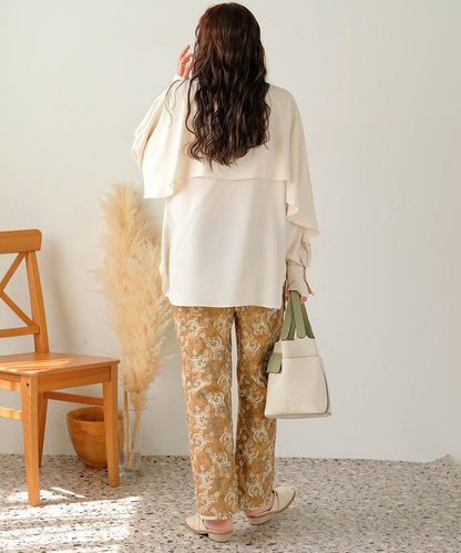 REVERSIBLE JACQUARD PANTS