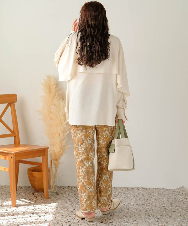 REVERSIBLE JACQUARD PANTS