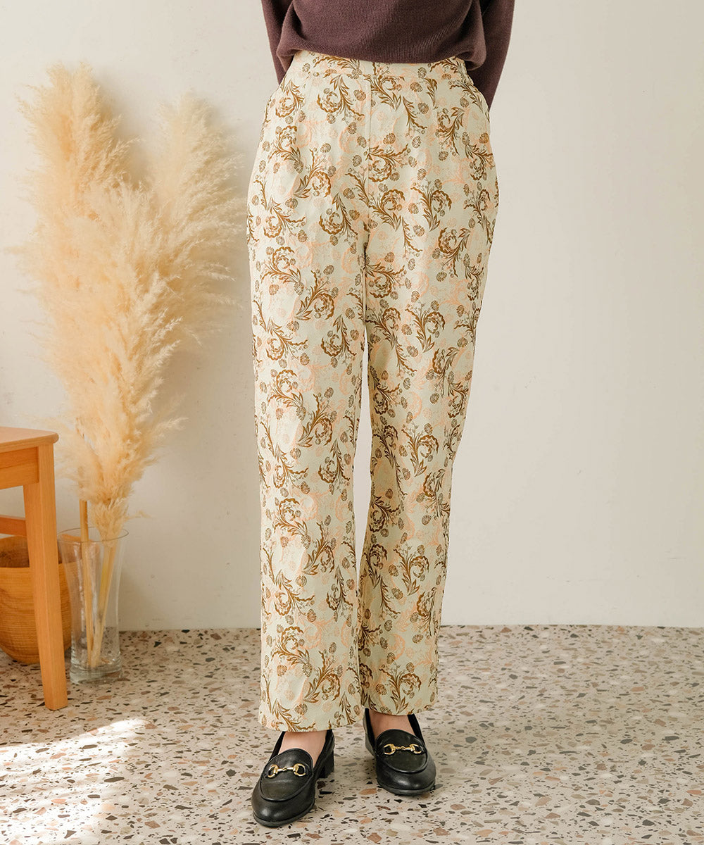 REVERSIBLE JACQUARD PANTS