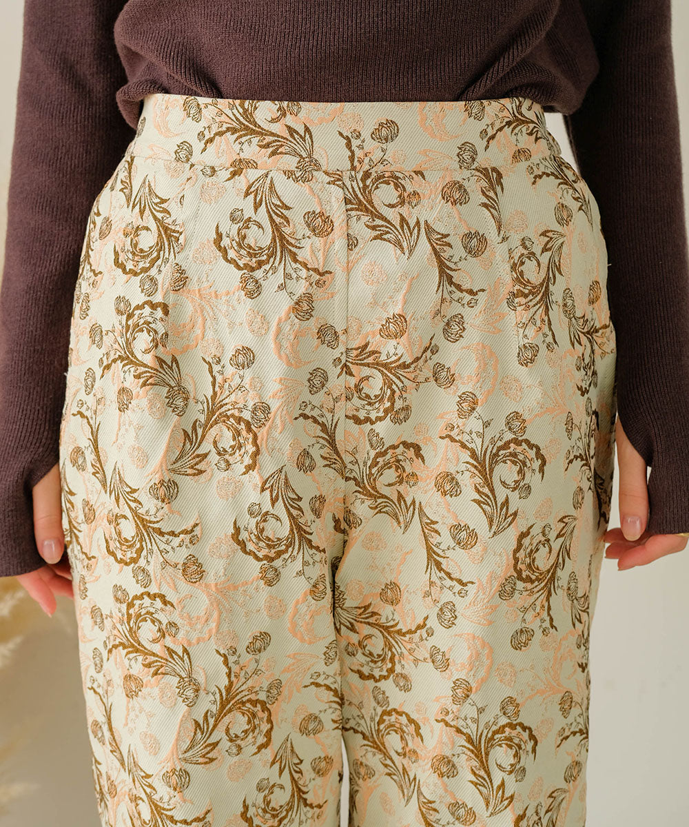 REVERSIBLE JACQUARD PANTS